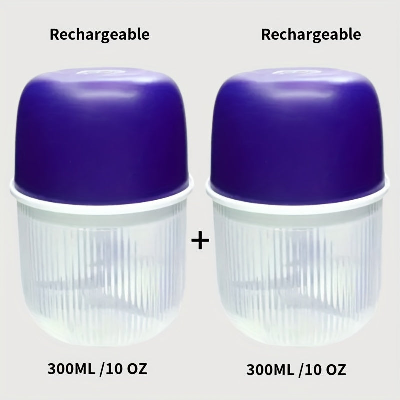 Electric Garlic Crusher and Food Chopper with USB-Powered Operation, Portable Electric Chopper with One-Touch Lever, Heavy-Duty 10oz Cup, for Garlic, Onion, Ginger, Meat, Vegetables - Ideal for Home & Professional Kitchens, Garlic Chopper, Kitchen