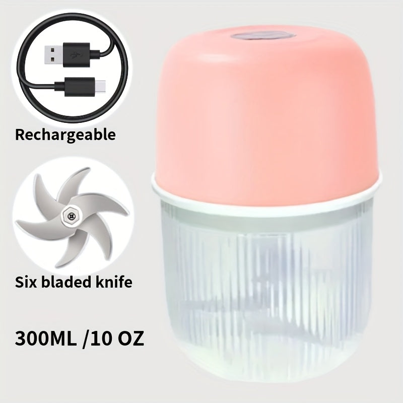 Electric Garlic Crusher and Food Chopper with USB-Powered Operation, Portable Electric Chopper with One-Touch Lever, Heavy-Duty 10oz Cup, for Garlic, Onion, Ginger, Meat, Vegetables - Ideal for Home & Professional Kitchens, Garlic Chopper, Kitchen