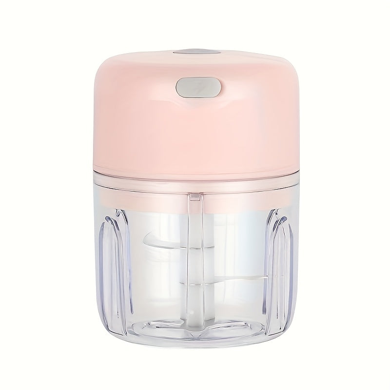 3-Color Options, 6.76oz Mini Blender - Electric Garlic & Ginger Chopper with Stainless Steel Blades for Quick Food Prep and Mashing