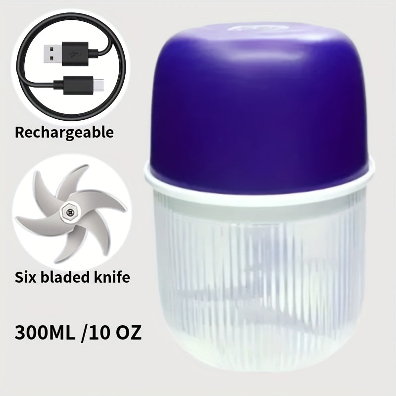Electric Garlic Crusher and Food Chopper with USB-Powered Operation, Portable Electric Chopper with One-Touch Lever, Heavy-Duty 10oz Cup, for Garlic, Onion, Ginger, Meat, Vegetables - Ideal for Home & Professional Kitchens, Garlic Chopper, Kitchen